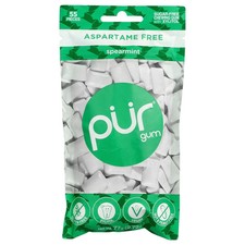 Chewing Gum, Spearmint, 55 Pieces, 2.72 oz 77 g 