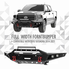 Off-road Front Bumper Wwinch Plate Led Light Bar For 2014-2024 Toyota Tundra