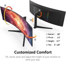 INNOCN 49" 49Q1S OLED Curved Gaming Monitor 5120 x 1440p 240Hz, 0.03ms, USB Type