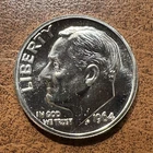 1964 Roosavelt Dime 90% Pure Silver (0.07234 Troy Ounce) Very Choice BU