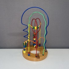 Vintage EDUCO Super Maze Wooden Bead Maze Rollercoaster ED9500 Ring Around Toy