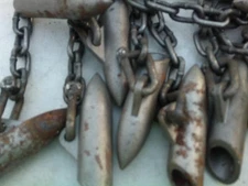 12 (1 DOZEN) SUPER STAKES WITH CHAIN TRAPPING EARTH ANCHOR HEAVY DUTY