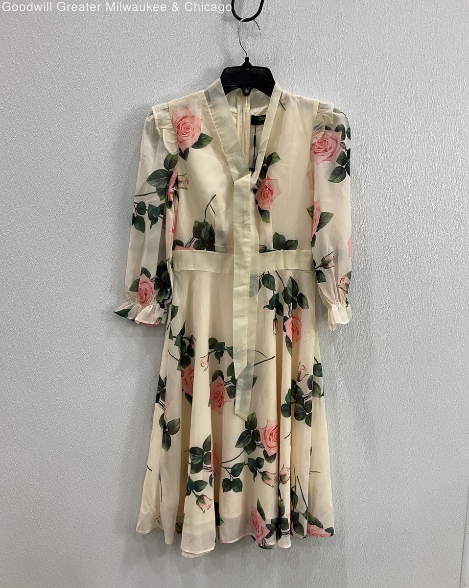 chinese dress ladies Mona Maxi Dress with Smocking in Cream Floral main image 0