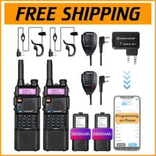 Water Resistant GMRS Radio with 128 Channels and Smartphone Programming - 2 Pack