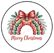 MERRY CHRISTMAS RAINBOW ENVELOPE SEALS LABELS STICKERS FAVORS