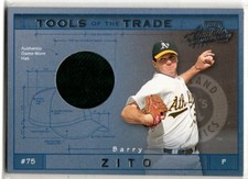 2001 Absolute Memorabilia Baseball Tools of the Trade Barry Zito JERSEY A'S /100
