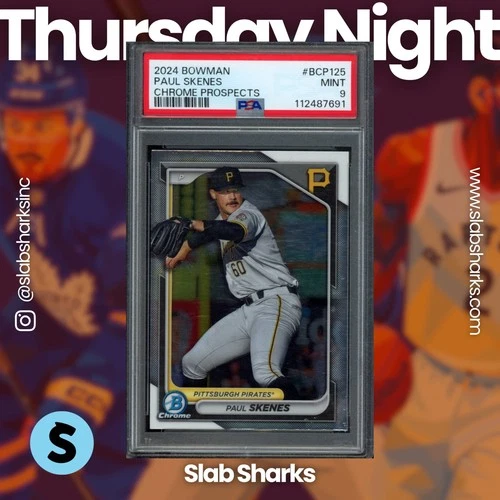 2024 BOWMAN #BCP-125 PAUL SKENES CHROME PROSPECTS PSA 9