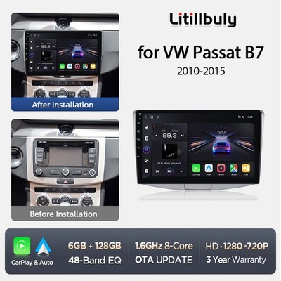 DAB+128GB Für VW Passat B7 CC 2010-2015 Android 14 Autoradio GPS Navi WIFI 4G BT