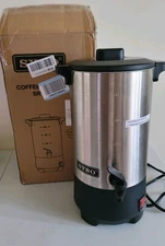 Coffee Percolator Urn Coffee Maker Beverage Dispenser Stainless Steel 40 Cup 