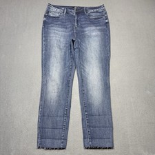 Judy Blue Jeans Womens 13/31 32x27 Relaxed Fit Crop Highrise Stretch Denim