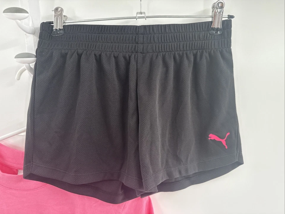 Conjunto de 2 piezas Camiseta sin mangas corta Puma atlética juvenil entrenamiento deportivo ropa activa para niñas M Foto 4 de 4