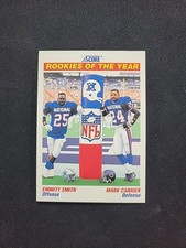Emmitt Smith Rookie of The Year Card with Mark Carrier 1991 Score #675  Cowboys