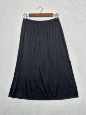 Vanity Fair Women  s Size 28  L/42 Black Long Slip Side Slit Style 11-158