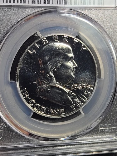 Medio dólar Franklin 1963 de Estados Unidos - prueba 67 (PCGS) stk#9133 - Imagen 3 de 7