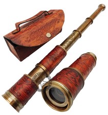 Antiqu Brass Telescope Marine Handheld Spyglass Telescope Binoculars 17.5 Inch H