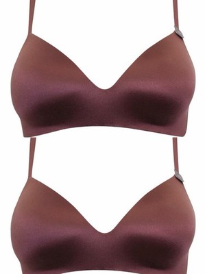LaSenza L 2 Pack Bra Non-Wired Light Push-Up fits 34D 36C 38B Dusty-Cedar New