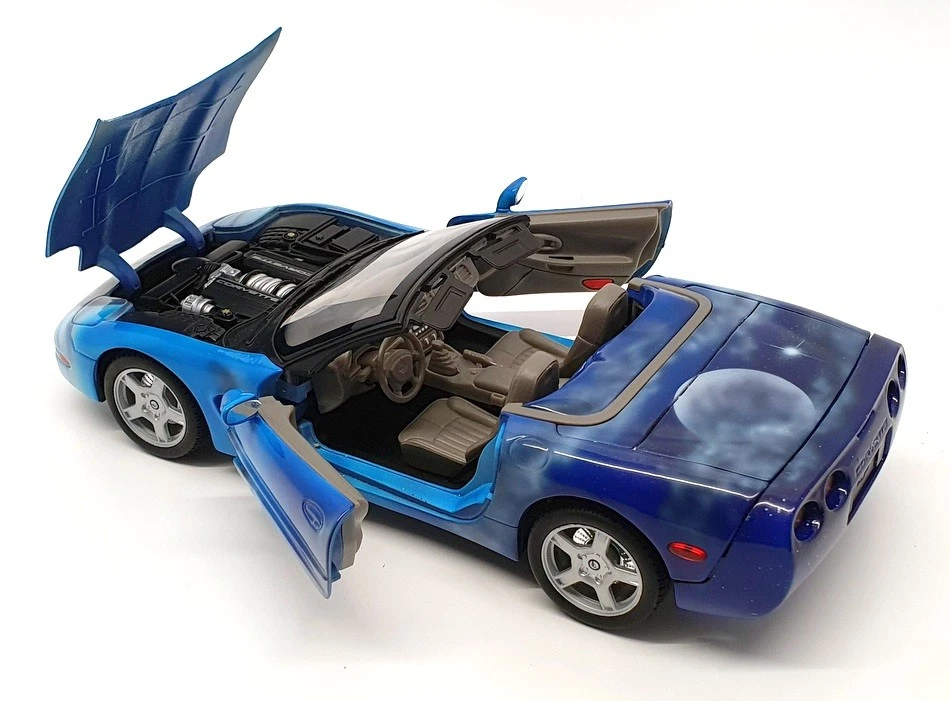 Welly 1/18 Scale Diecast 171021Q - 1999 Chevrolet Corvette - Blue - Image 4 of 4