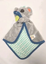 My B Toys Cuddly Gray Koala Bear Koko Dot Security Blanket Baby Lovey 15”