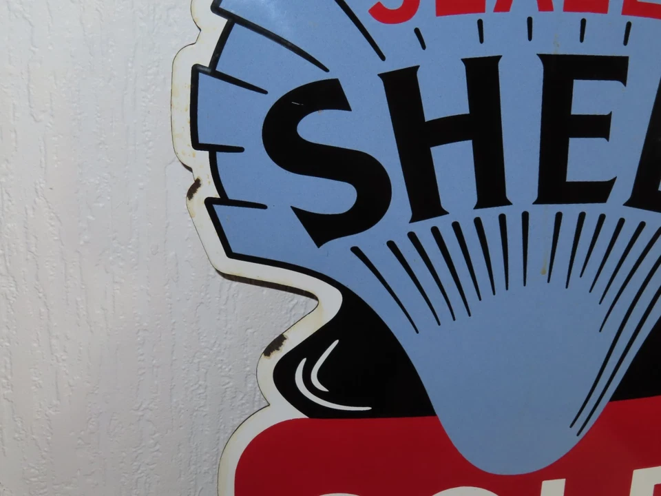 Schild Emailschild Benzin Sealed Shell Sold Here, Werkstatt! - Bild 4 von 4