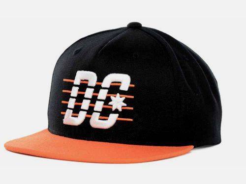 DC Shoes Velton Mens Wool Blend Black Orange Snapback Hat Ball Cap NWT NEW - Picture 1 of 1