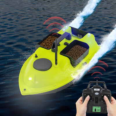 Remote Control Fishing Bait Boat Waterproof Sporting Goods With Night Lights New