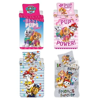 Paw Patrol Bettwäsche 2 tlg. Garnitur 4 Varianten Decke Kissen 100x135 cm