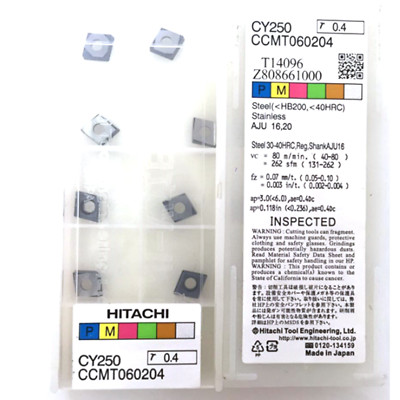 HITACHI CCMT060204 CY250 Carbide Inserts 10PCS/ Box New KD