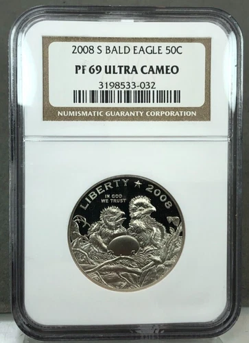 2008-S Bald Eagle Commemorative Half Dollar Proof NGC PF69 Ultra Cameo