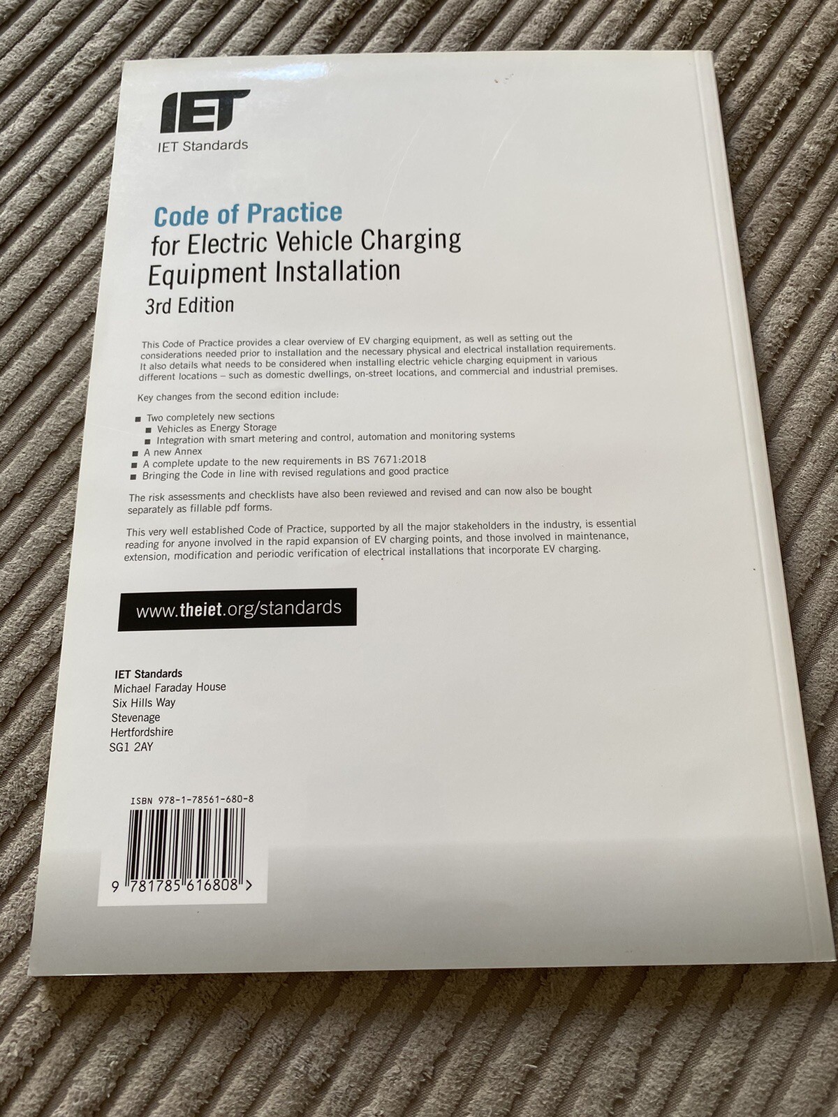 Code of Practice for Electric Vehicle Charging Equipment Installation