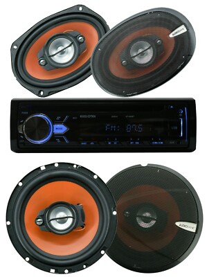 Audiotek  CD Stereo Bluetooth FM Receiver +4x 6.5'' + 6x9''  Coaxial Car Speakers