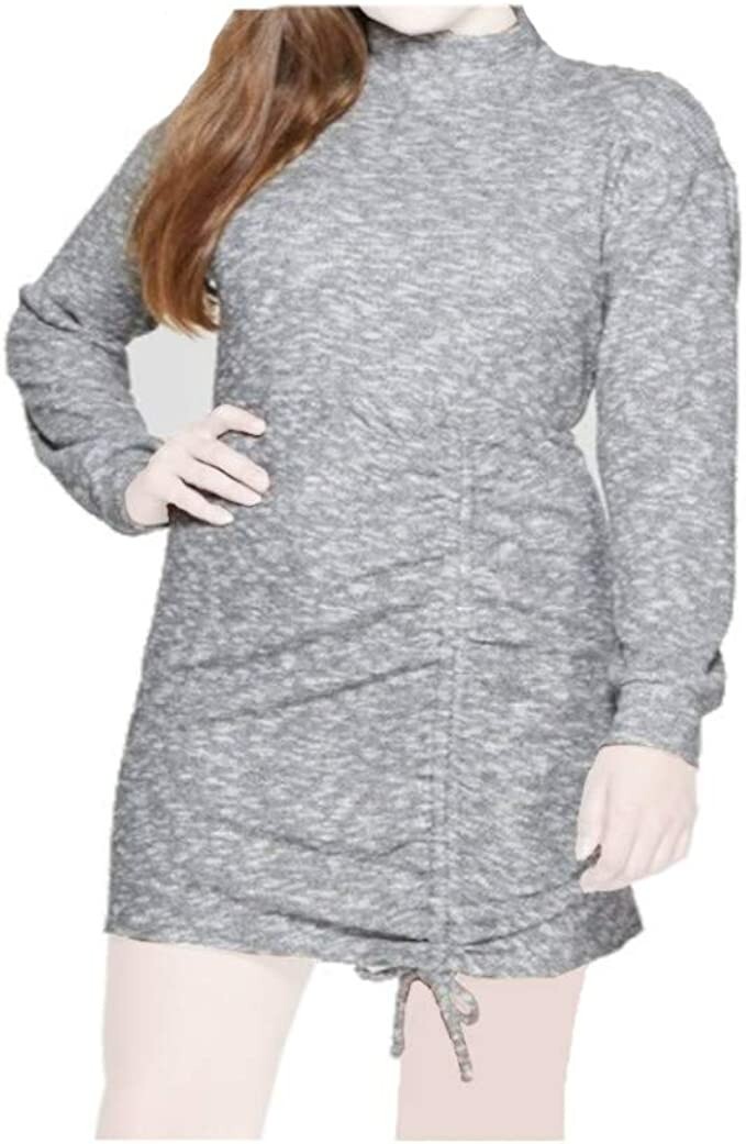 xhilaration bodycon dress L/S Mock Neck Cinched Bottom Sweater Mini Medium Heather Grey homecoming dresses 2025 Modal Square-Neck Bodycon Midi DELIVERY TIME:Rush: Ships in 4-6 business weeks (+$175 Surcharge)