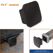2" Trailer Tow Hitch Receiver Cover Plug Dust Cap for Toyota GMC Jeep Ford Black