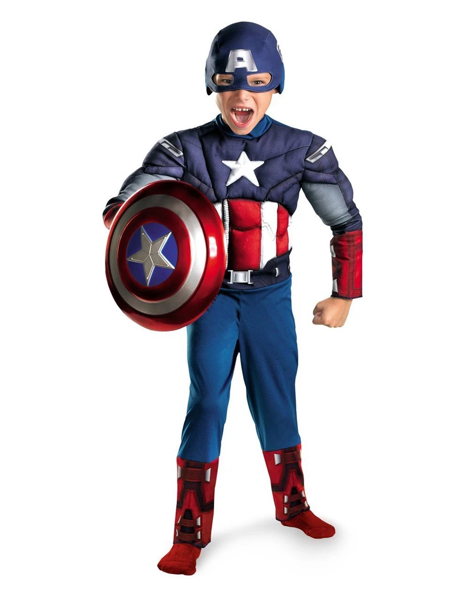 Kids' Captain America Muscle Costume - Marvel