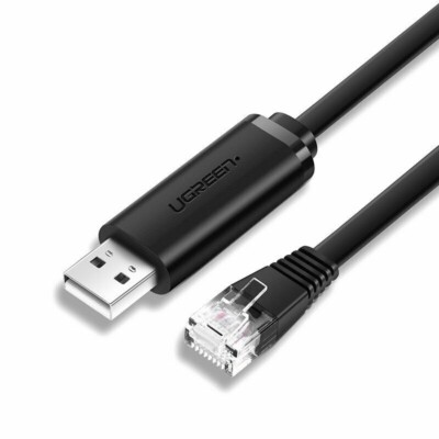 Ugreen KVM USB - Ethernet RJ45 4 11/12ft Flat Cable Adapter Converter