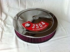 Chrome Air Cleaner Washable Filter New 14x3 Buick 350 Quadrajet Carburetors