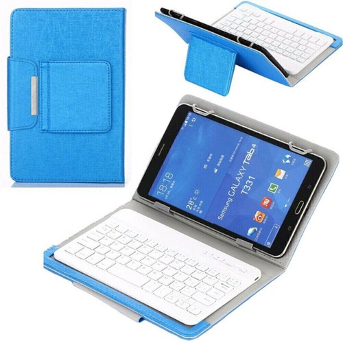For Universal 9.7" 10" 10.1" Tablet Leather Case Bluetooth Keyboard Stand Cover - Picture 12 of 28