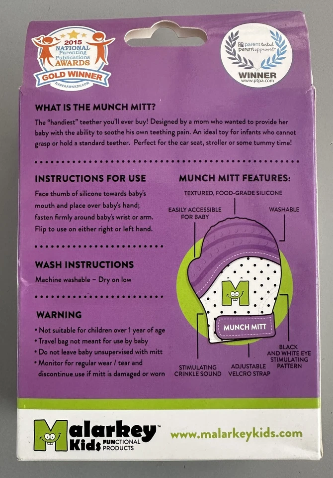 Guante Malarkey Kids Munch - Lunares Púrpura Brillo, Usado, Poco Usado Foto 2 de 2