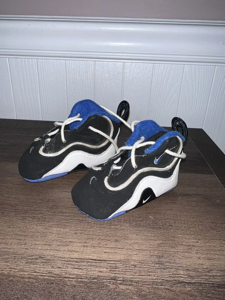 VINTAGE 1990's NIKE PENNY HARDAWAY BABY CRIB SHOES 1C soft bottom - Image 3 of 4