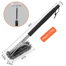 18" Stainless Steel Bristle Free Grill Brush Scraper Tool for Cleaning BBQ