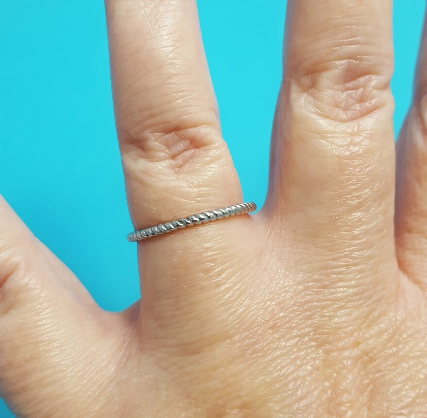 Authentic HSN Silver Tone Twisted Design Thin Sta… - image 10