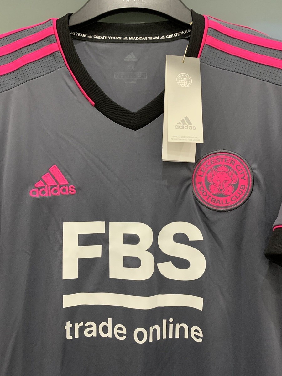 Official Adidas Leicester City 2021 22 Away M Pink Onyx Grey Shirt