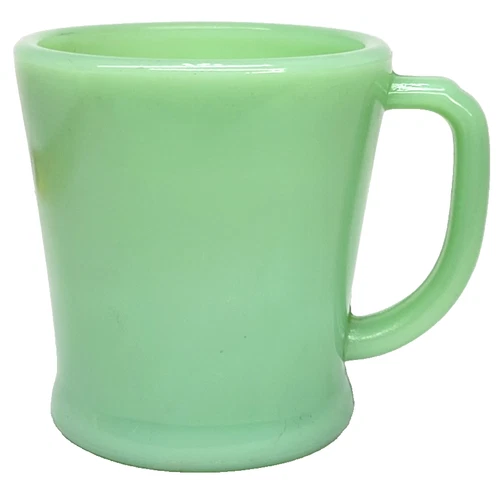 Vintage Fire King Jadeite D Handle Coffee Mug Cup Oven Ware Glass USA