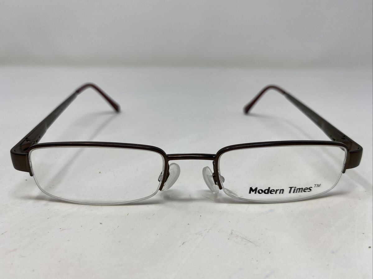 Modern Times HYPE MATTE BROWN 48-17-135 Metal Half Rim Modern Times HYPE MATTE BROWN 48-17-135 Metal Half Rim