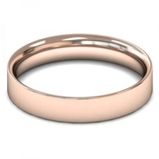 9ct Rose Gold 4mm Classic Comfort Flat Court Wedding Ring