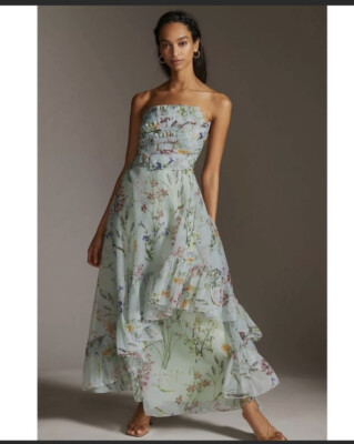 Anthropologie Geisha Designs Asymmetrical Maxi Dress Medium NWT | eBay