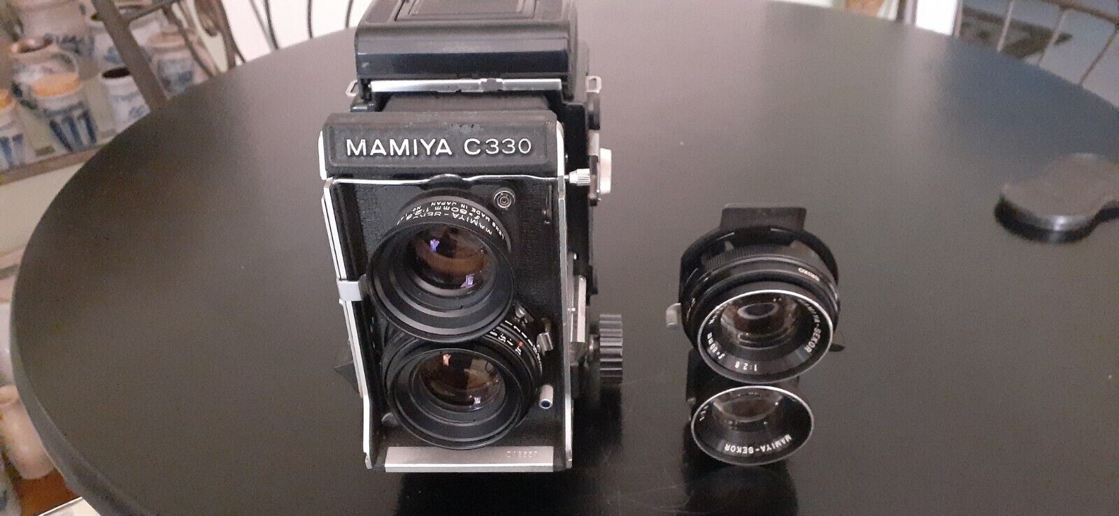 MAMIYA C330 PRO F CAMERA SEKOR f2.8 80mm BLUE DOT & 2nd LENS SEKOR