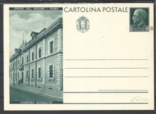 1932 OPERE DEL REGIME -ROMA CASERMA MUSSOLINI INTERO POSTALE 15C