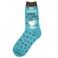 NWT FOOT TRAFFIC Women's Casual Socks - COFFEE LIFE
