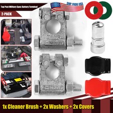US Military Spec Top Post Battery Terminal P  N- w/ 2 Covers  Washers Cleaner