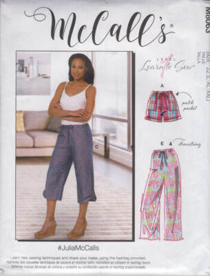 Sewing Pattern McCall's 8063 Level 7 Learn to Sew Shorts & Pants
